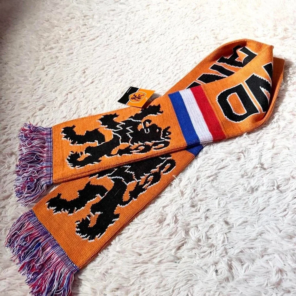 Holland Netherlands Classic National Football Soccer Sportswear Fan Fringe Scarf